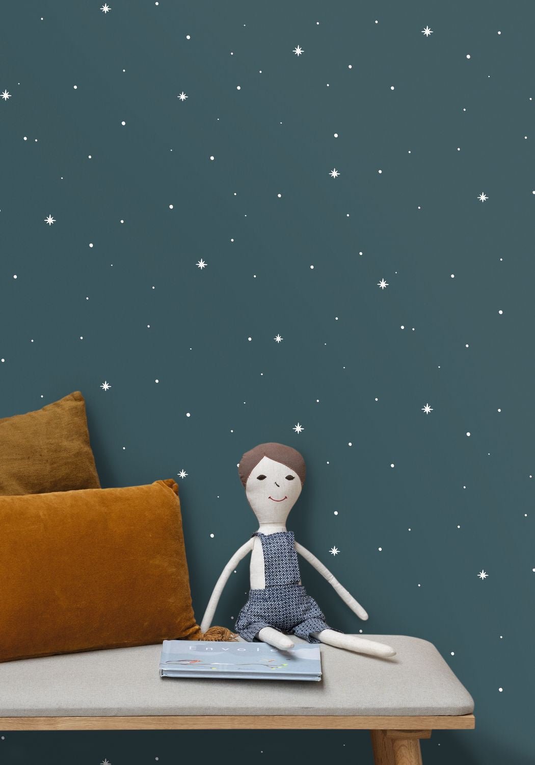 Rever Wallpaper - Bleu - Caselio - 103476064 - Premier Wallcovering