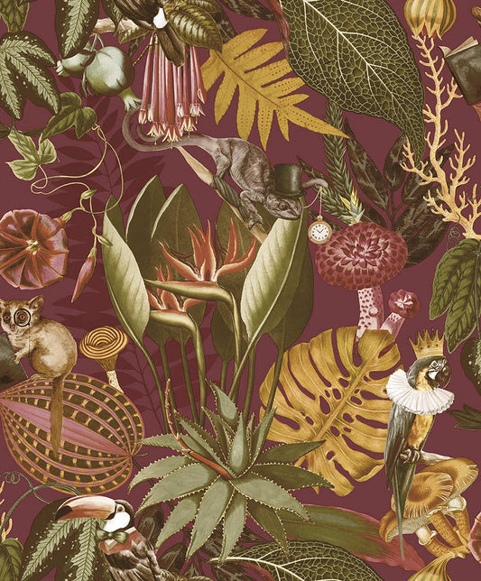 Reverie Wallpaper - Burgundy - Holden Décor - 91769 - Premier Wallcovering