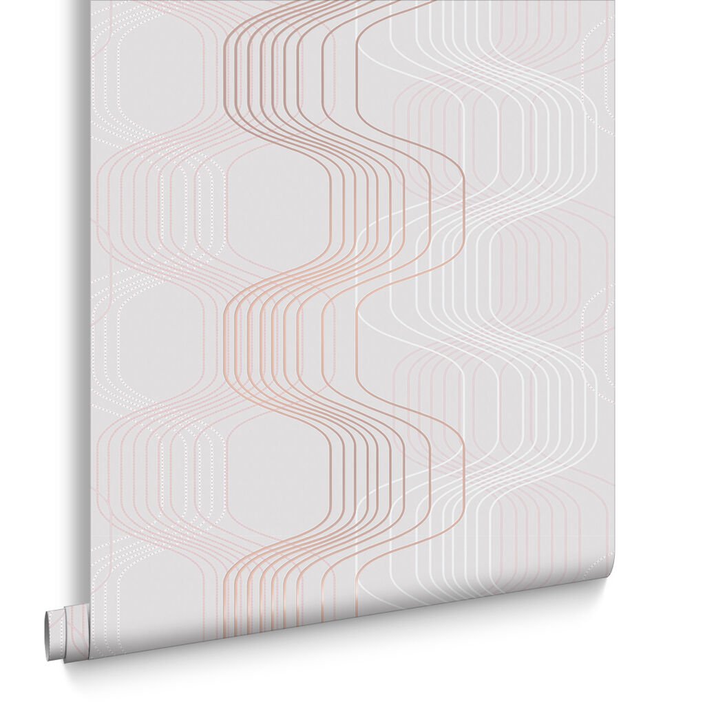 Revival Wallpaper - Grey Rose Gold - Graham & Brown - 105023 - Premier Wallcovering