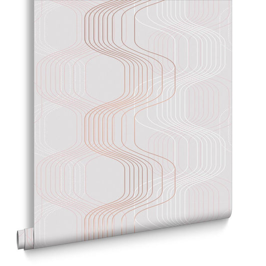 Revival Wallpaper - Grey Rose Gold - Graham & Brown - 105023 - Premier Wallcovering