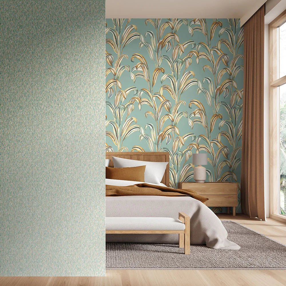 Revive Wallpaper - Tropical Teal - Ohpopsi - FRA50103W - Premier Wallcovering