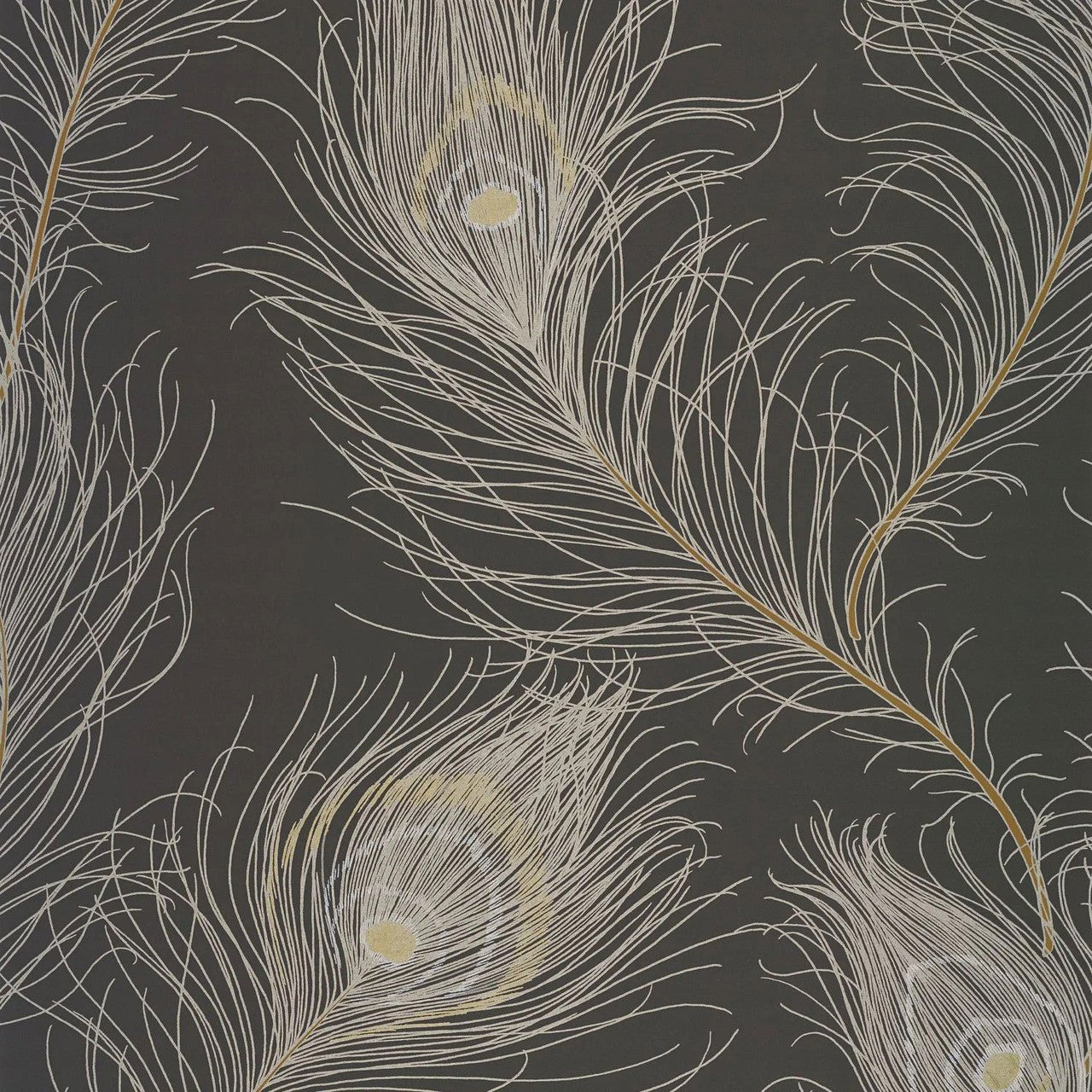 Revue Annees Folles Wallpaper - Noir Fusain / Or - Casadeco - 201079957 - Premier Wallcovering