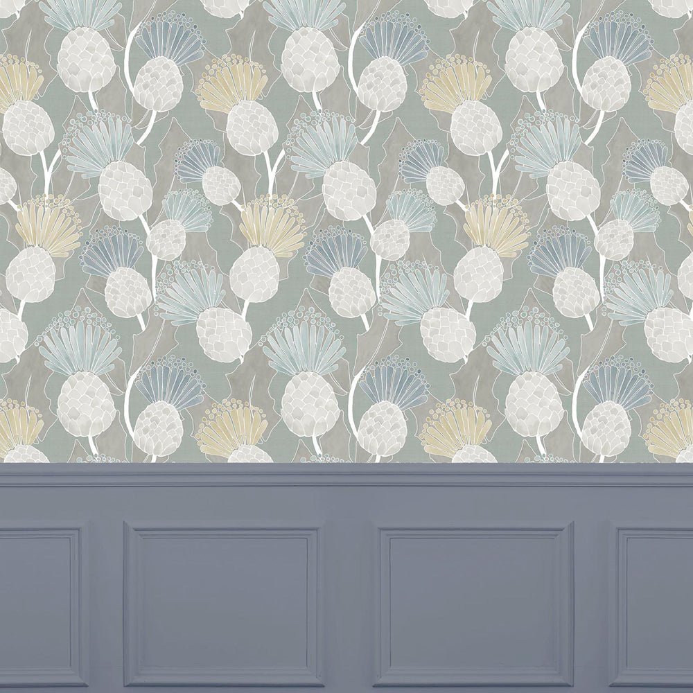 Reyne Wallpaper - Duck Egg - Voyage Maison - REYNE/WPO/DUC - Premier Wallcovering