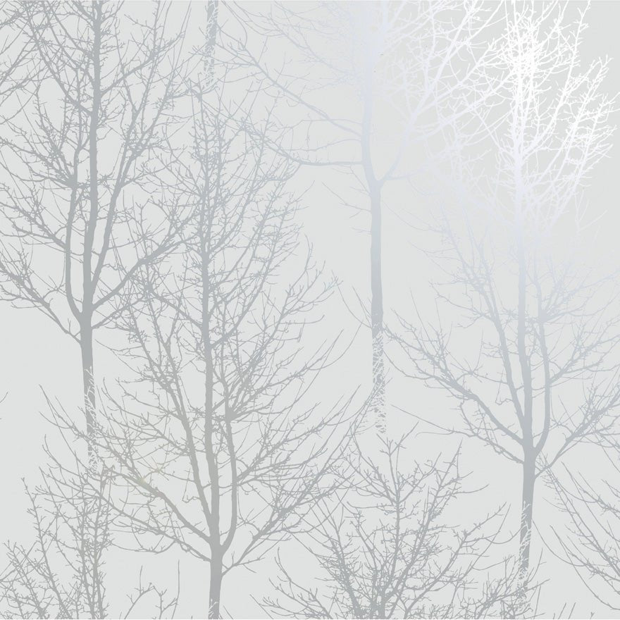 Rhea Trees Wallpaper - Grey Silver - Holden Décor - 90760 - Premier Wallcovering
