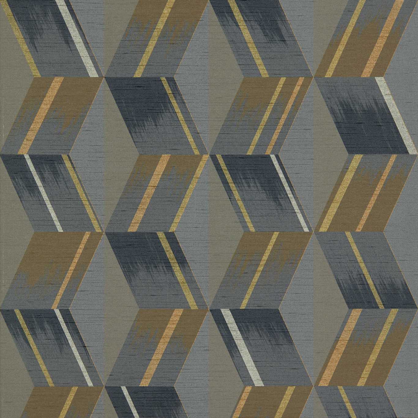 Rhombi Wallpaper - Anthracite - ZRHW312895 - Zoffany - Premier Wallcovering