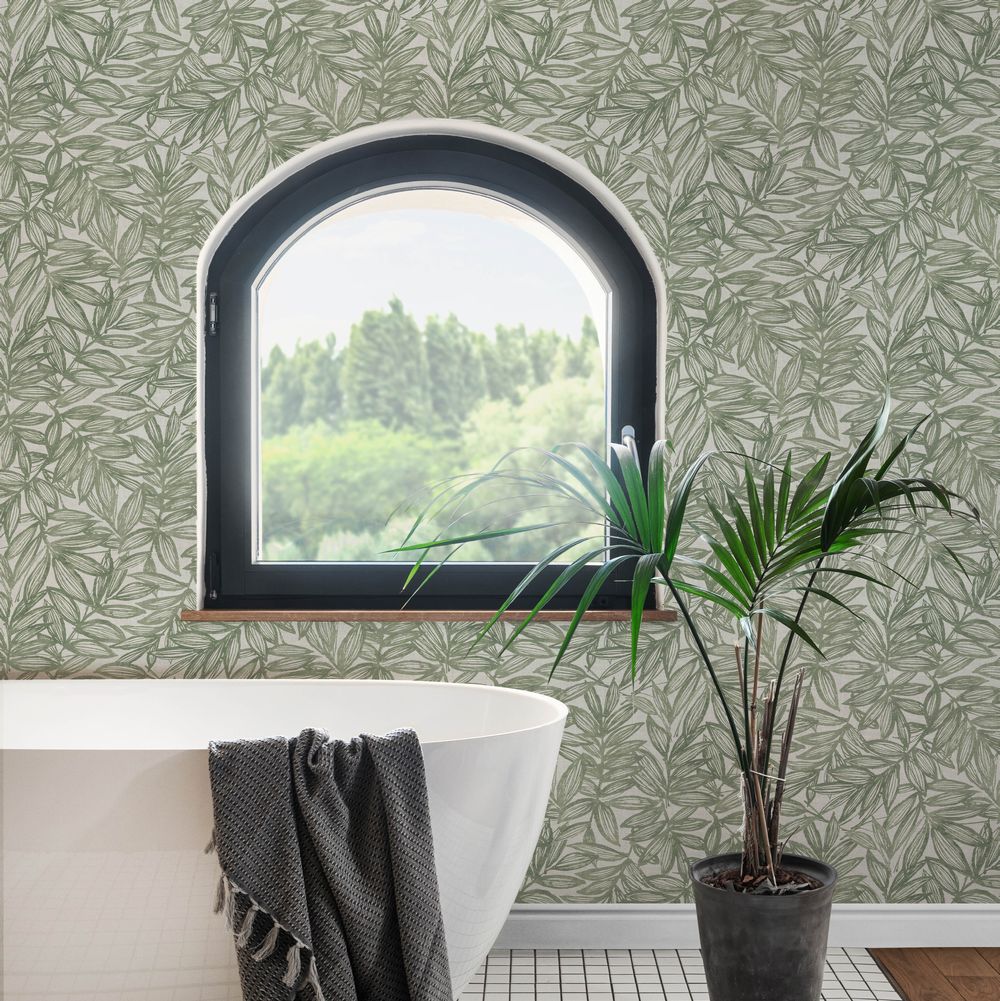 Rhythmic Wallpaper - Sage - A Street Prints - FD27231 - Premier Wallcovering