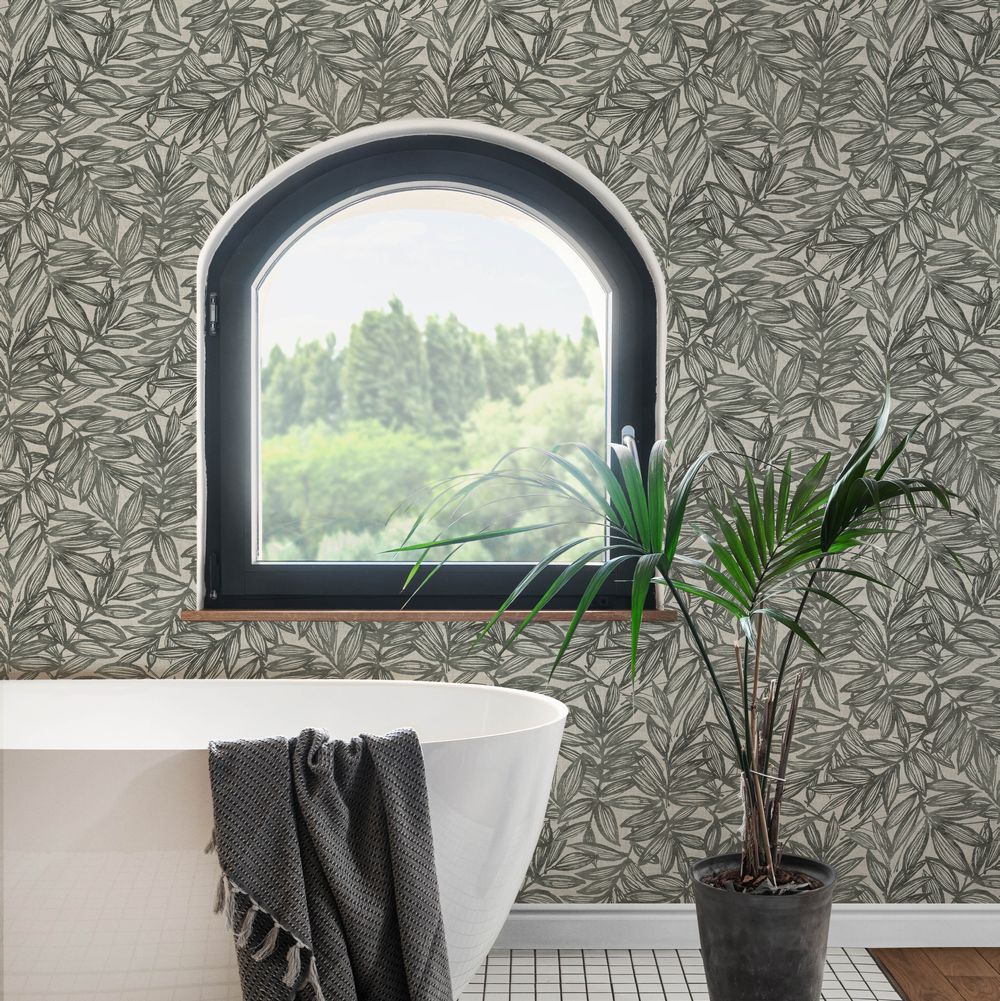 Rhythmic Wallpaper - Charcoal - A Street Prints - FD27229 - Premier Wallcovering