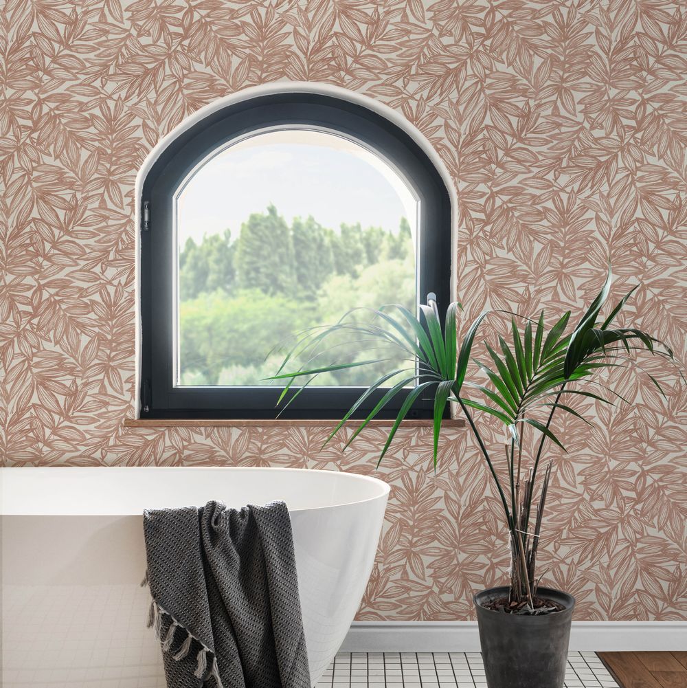 Rhythmic Wallpaper - Coral - A Street Prints - FD27232 - Premier Wallcovering