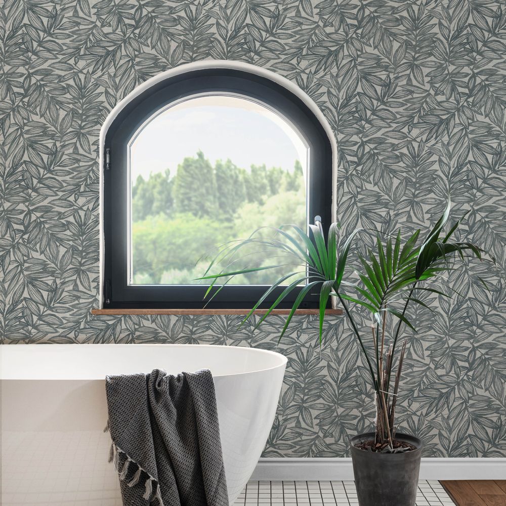 Rhythmic Wallpaper - Blue / Grey - A Street Prints - FD27230 - Premier Wallcovering