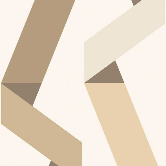 Ribbon Game Color Game Wallpaper - Beige - Casadeco - 200641515 - Premier Wallcovering