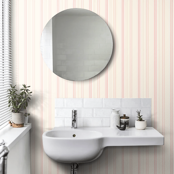 Ribbon Mix Stripe Wallpaper - Blossom - Ohpopsi - SIS50129W - Premier Wallcovering