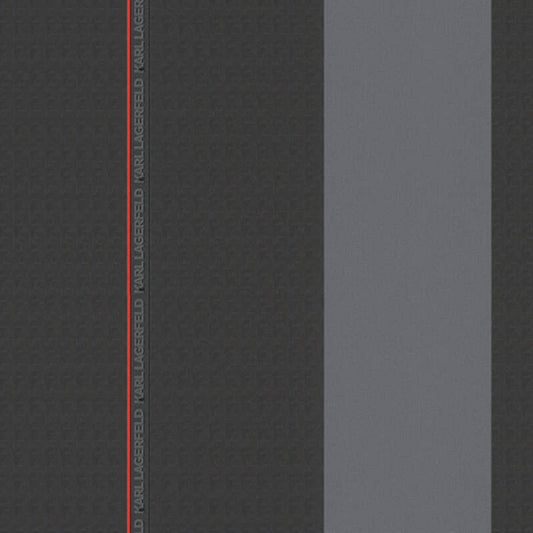 Ribbon Stripe Wallpaper - Charcoal - A S Creation - Karl Lagerfield - 37848 - 1 - Premier Wallcovering