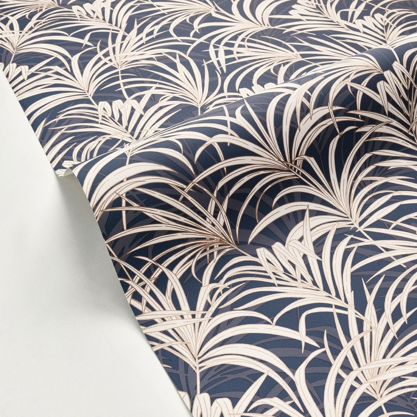 Richard Wallpaper - Bleu Nuit - Caselio - 103806162 - Premier Wallcovering