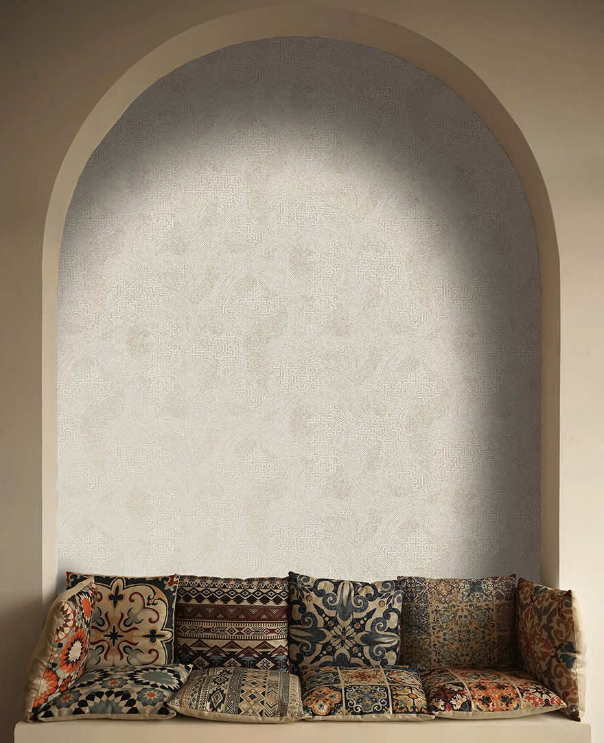 Richat Wallpaper - Ivory - Holden Décor - 66027 - Premier Wallcovering