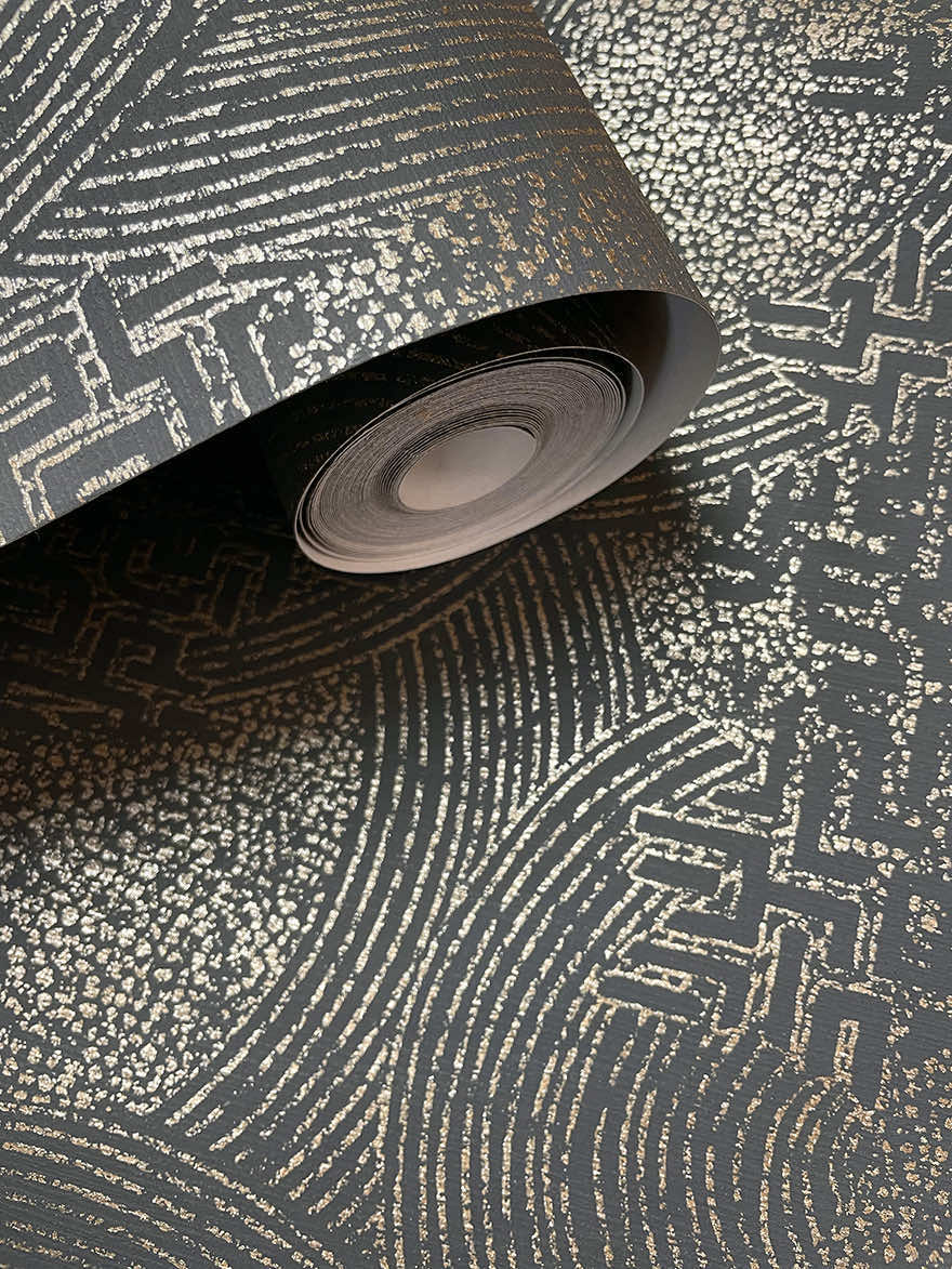 Richat Wallpaper - Noir - Holden Décor - 66029 - Premier Wallcovering