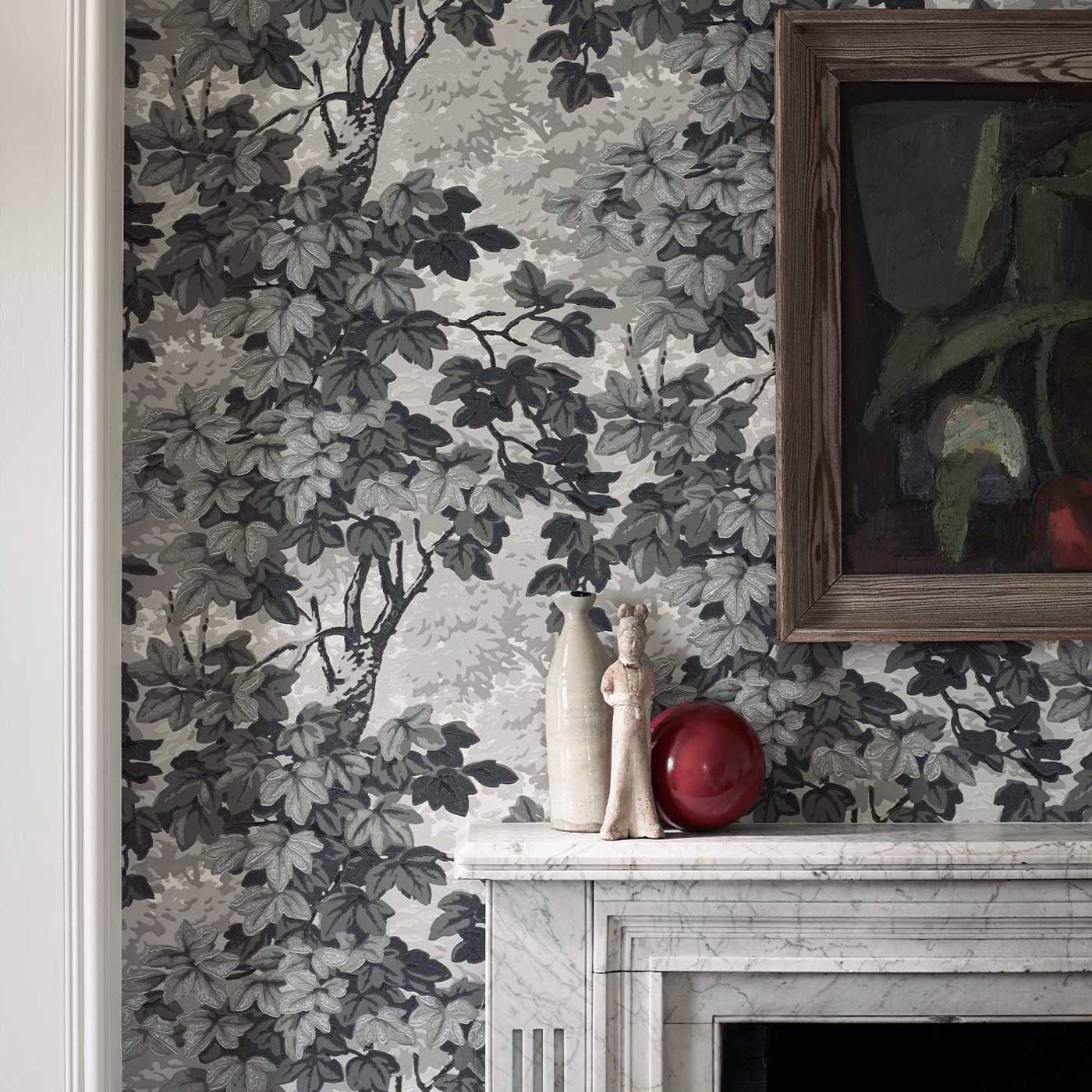 Richmond Park Wallpaper - Charcoal - ZINW310059 - Zoffany - Premier Wallcovering