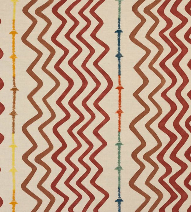 Rick Rack Fabric - Terracotta - Christopher Farr Cloth - CFF242 - 02 - Premier Wallcovering