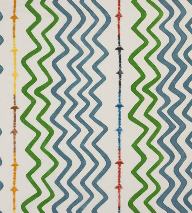 Rick Rack Fabric - Green - Christopher Farr Cloth - CFF242 - 01 - Premier Wallcovering