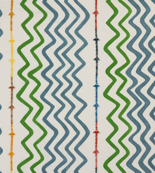 Rick Rack Fabric - Green - Christopher Farr Cloth - CFF242 - 01 - Premier Wallcovering
