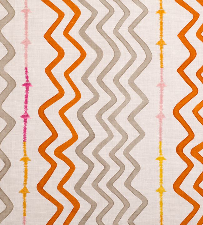 Rick Rack Fabric - Orange - Christopher Farr Cloth - CF113 - 04 - Premier Wallcovering