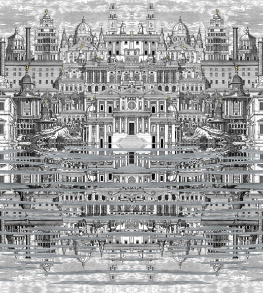Riflesso Wallpaper - Black & White - 114/20040 - Cole & Son - Premier Wallcovering