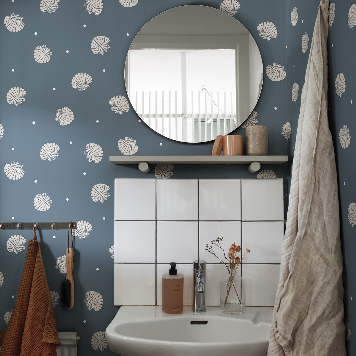 Rio Wallpaper - Dark Blue - Sandberg - 825-76 - Premier Wallcovering