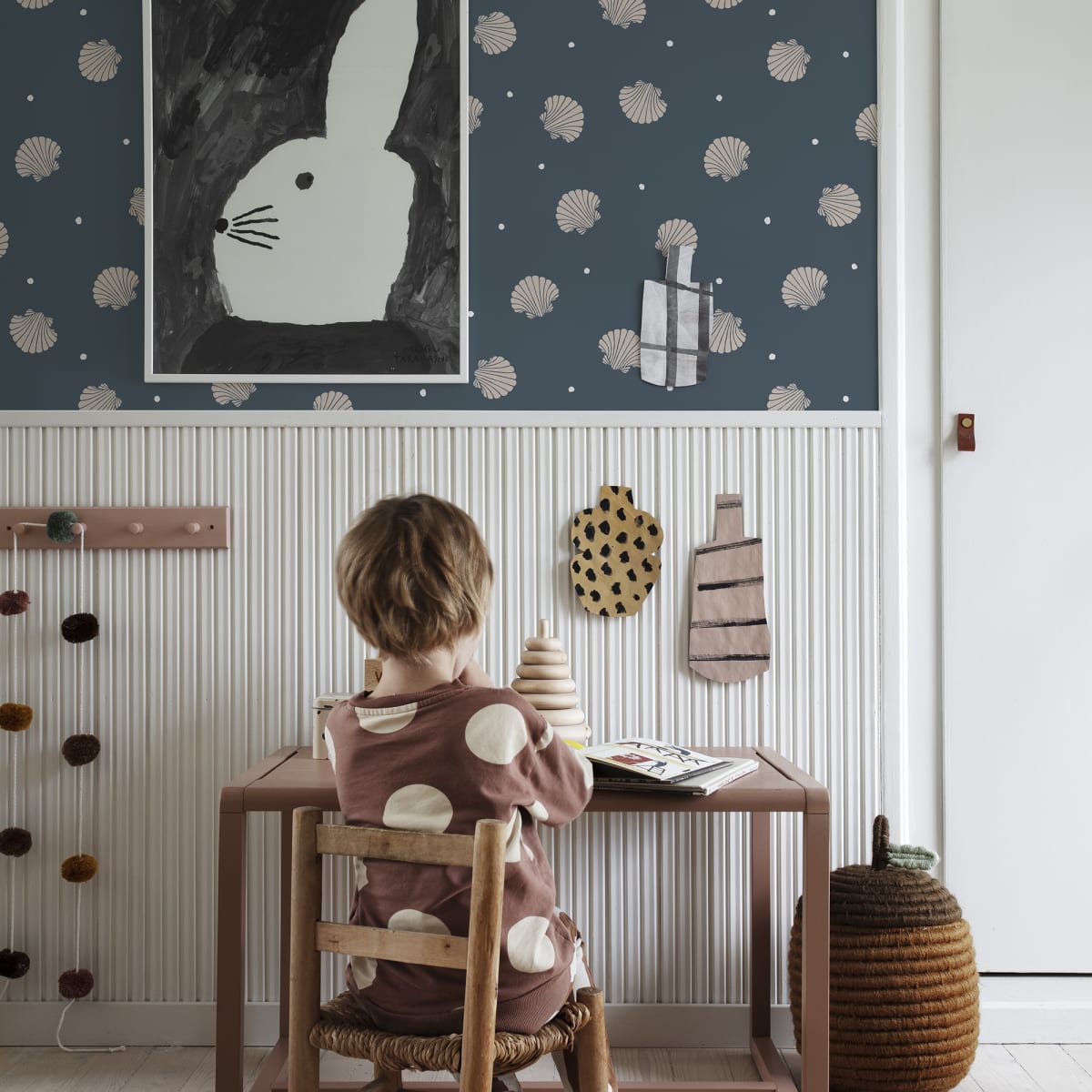 Rio Wallpaper - Dark Blue - Sandberg - 825-76 - Premier Wallcovering