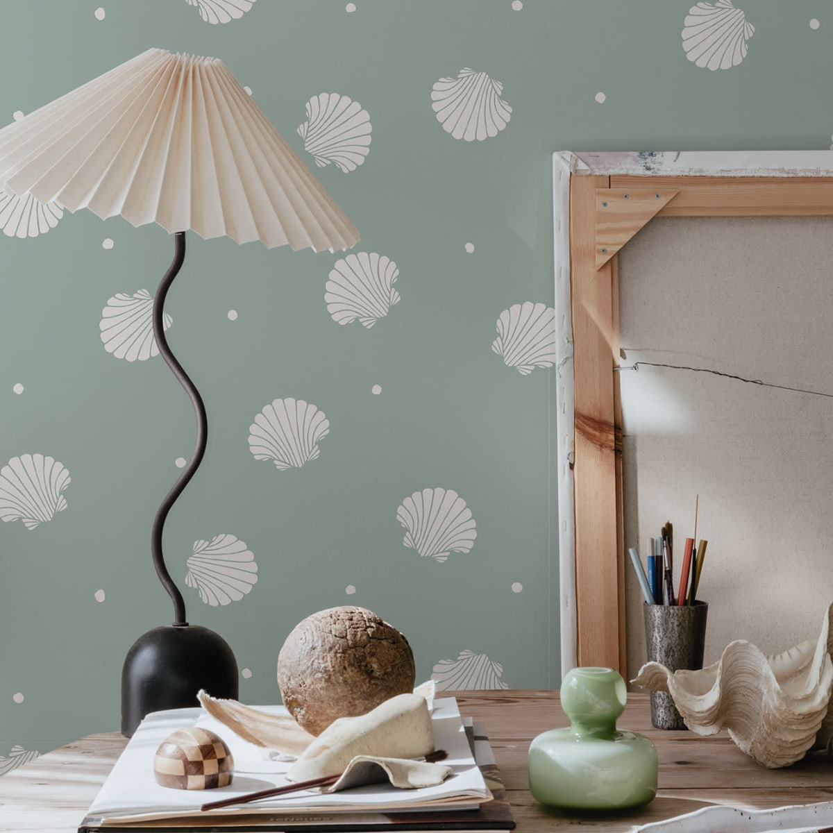 Rio Wallpaper - Teal - Sandberg - 825-37 - Premier Wallcovering