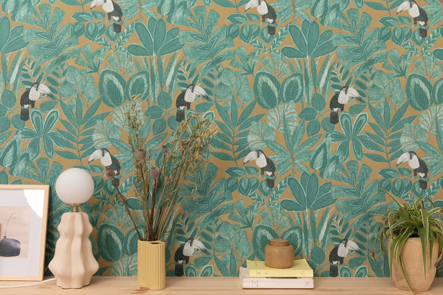 Rio Wallpaper - Vert Anglais - Caselio - 103922754 - Premier Wallcovering