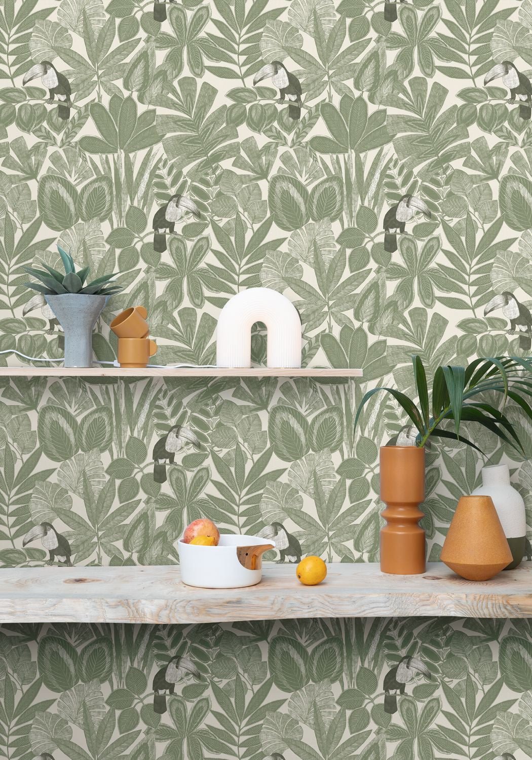 Rio Wallpaper - Vert Kaki - Caselio - 103920736 - Premier Wallcovering