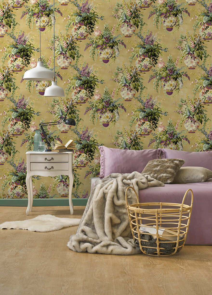 Rivara Wallpaper - Ochre - Holden Décor - 91520 - Premier Wallcovering