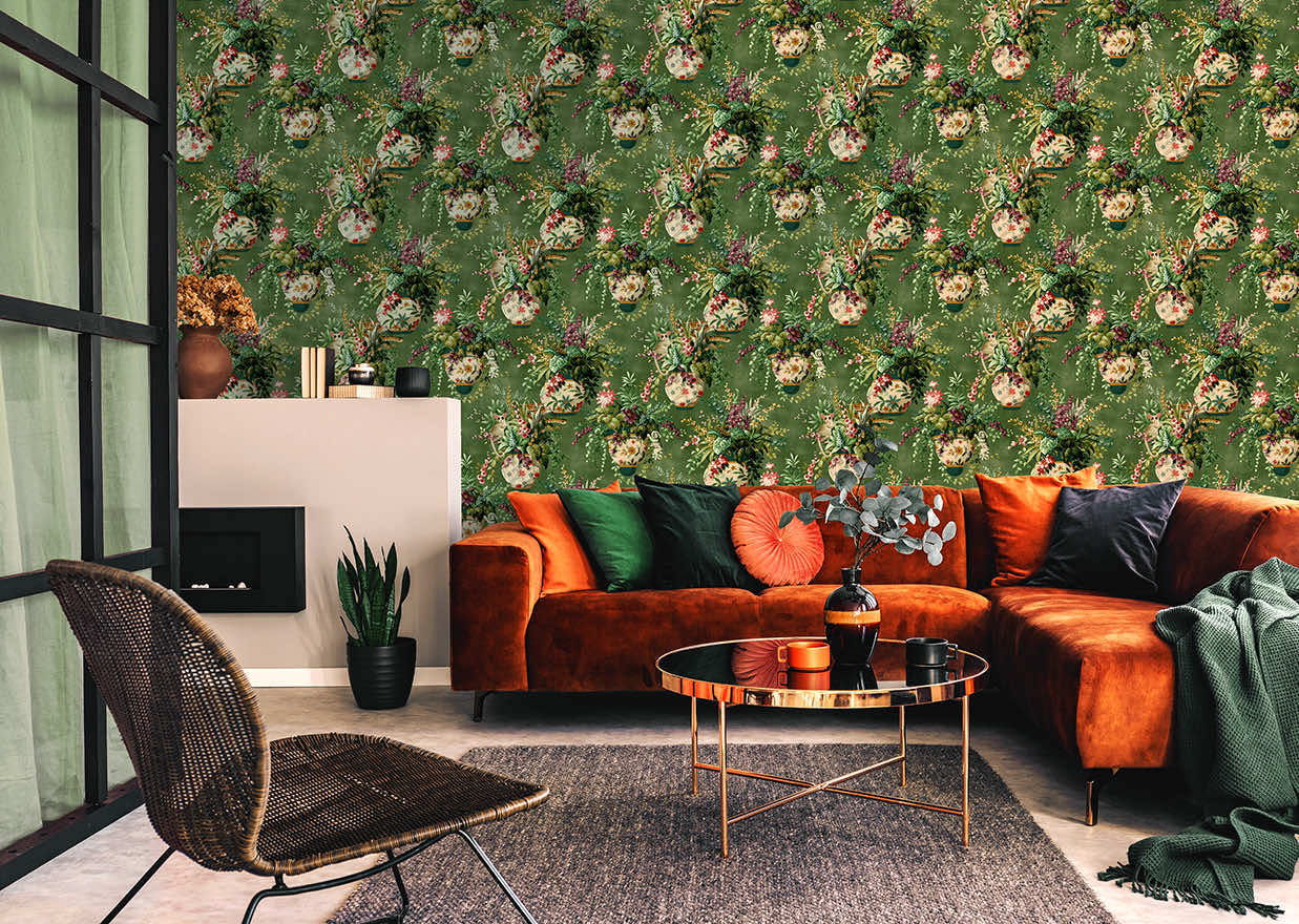 Rivara Wallpaper - Khaki - Holden Décor - 91523 - Premier Wallcovering