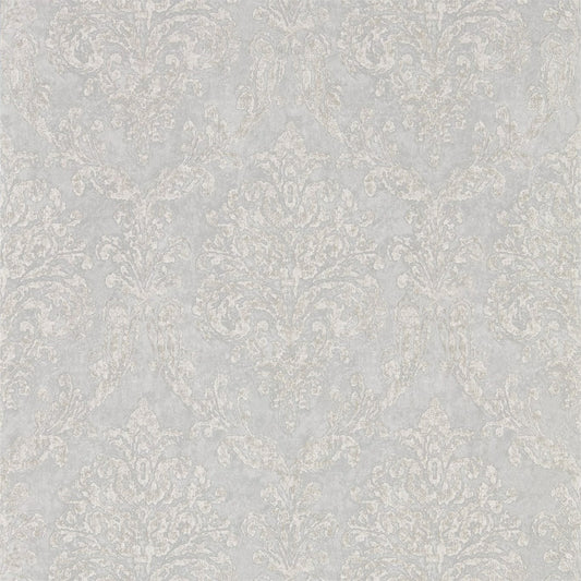Riverside Damask Wallpaper - Dove/Silver - Sanderson - DWAP216289 - Premier Wallcovering