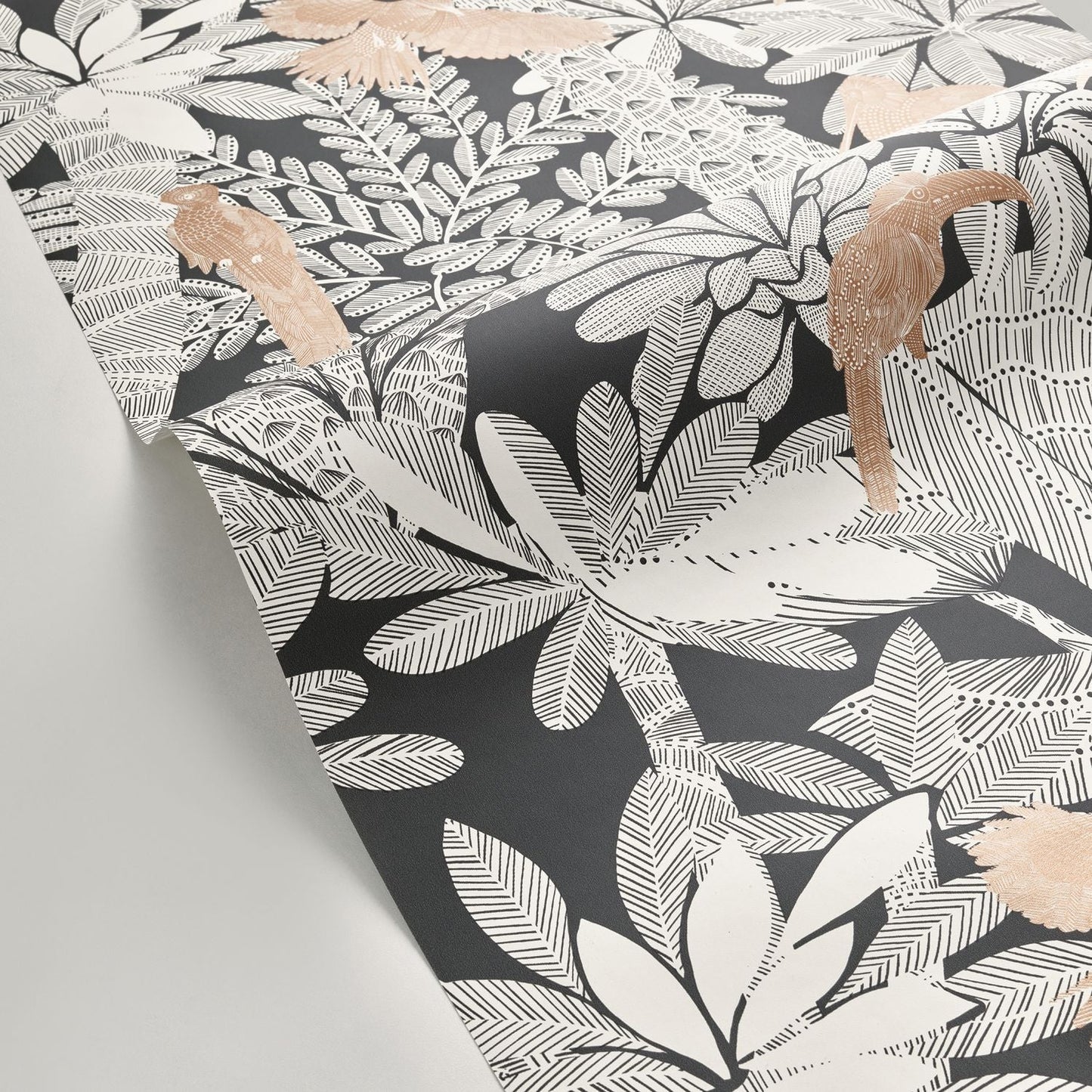 Riviera Wallpaper - Noir Cuivre - Caselio - 104268123 - Premier Wallcovering