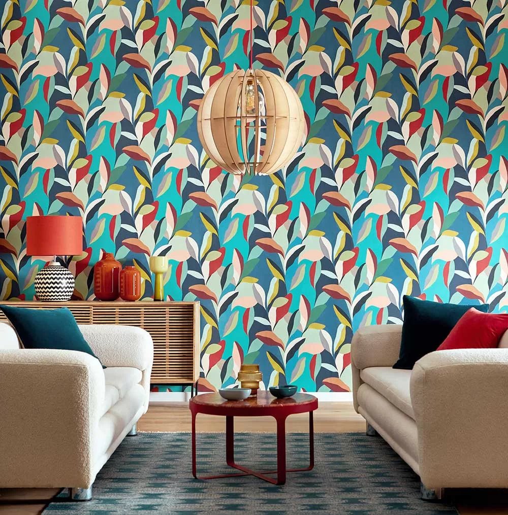 Riviera Wallpaper - Peacock - Ohpopsi - ABS50101W - Premier Wallcovering