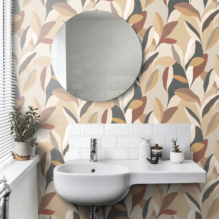 Riviera Wallpaper - Biscuit - Ohpopsi - LBK50127W - Premier Wallcovering