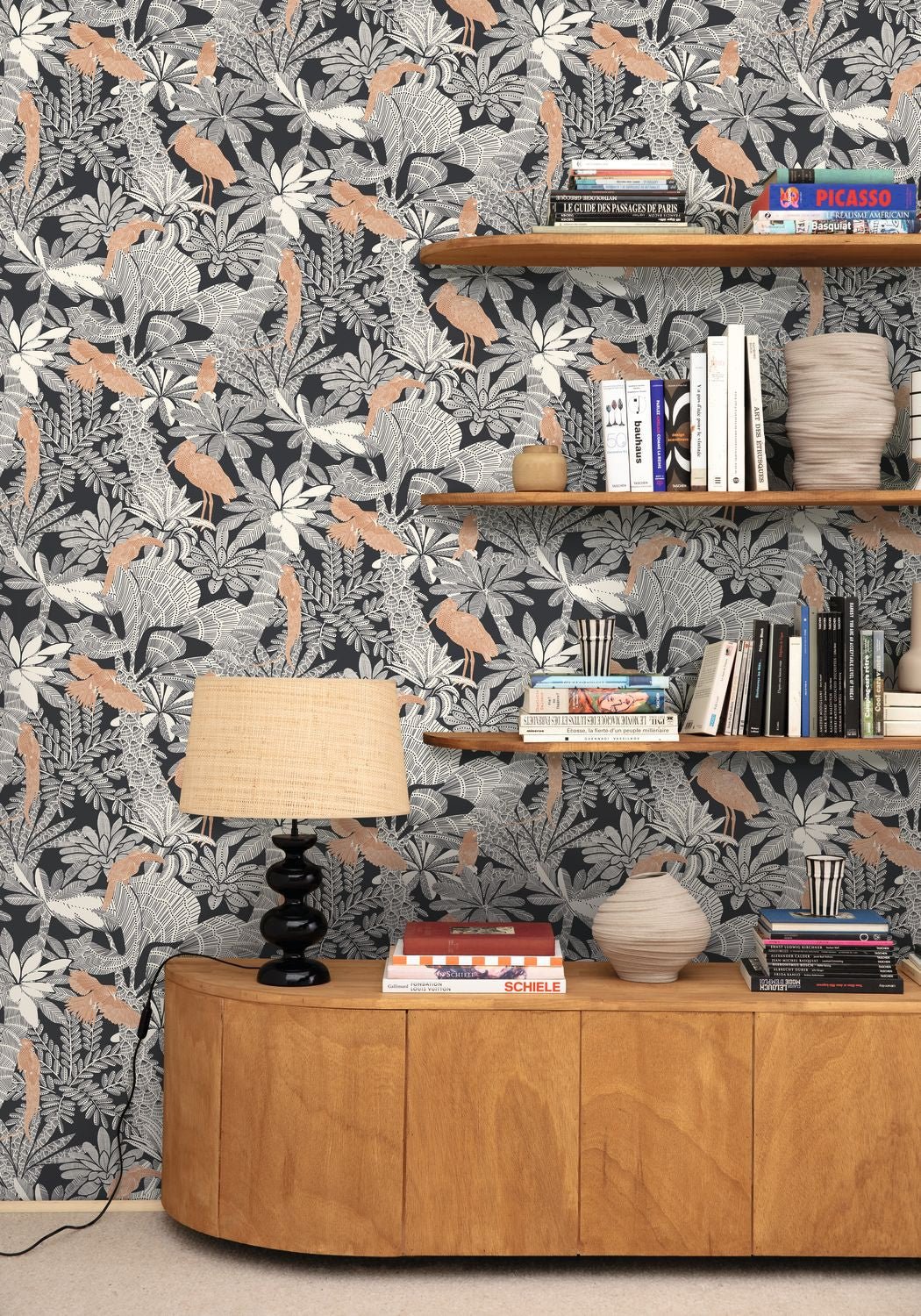 Riviera Wallpaper - Noir Cuivre - Caselio - 104268123 - Premier Wallcovering