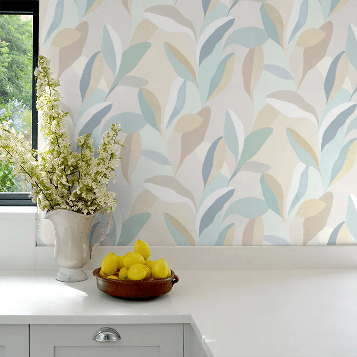 Riviera Wallpaper - Mist - Ohpopsi - LBK50156W - Premier Wallcovering