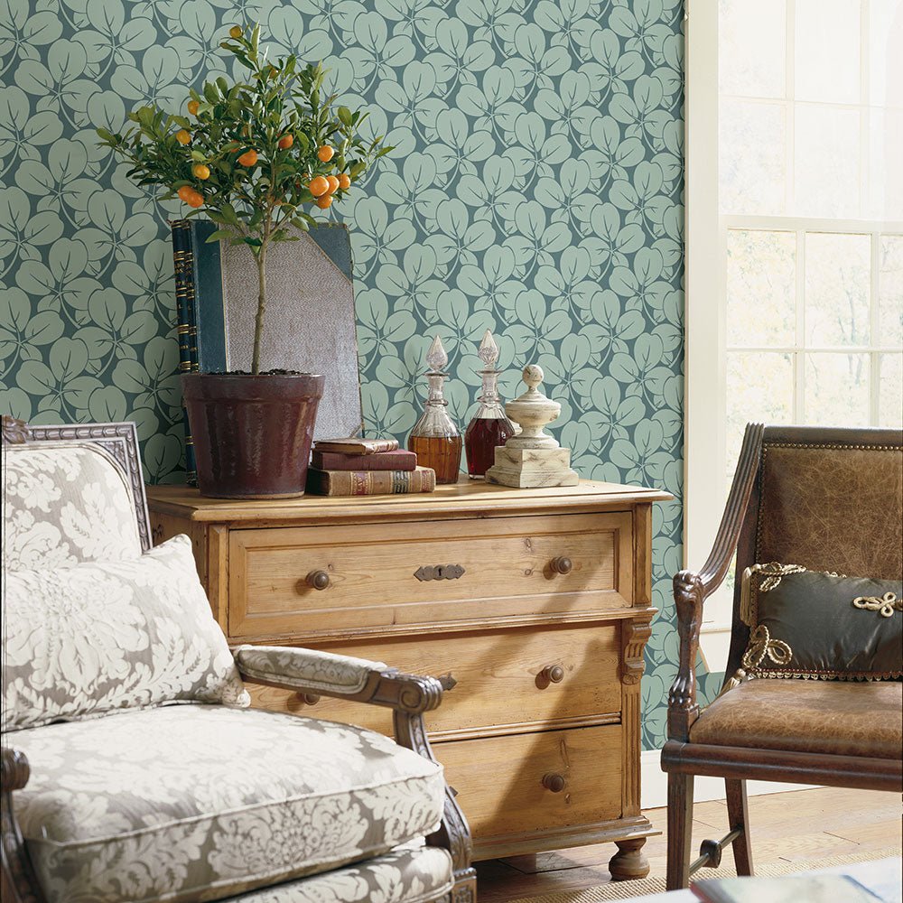 Robert Wallpaper - Aqua - A Street Prints - FD26108 - Premier Wallcovering