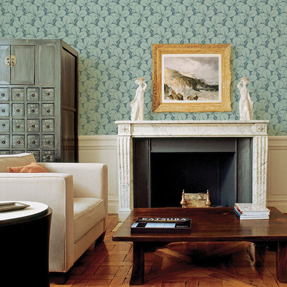 Robert Wallpaper - Aqua - A Street Prints - FD26108 - Premier Wallcovering