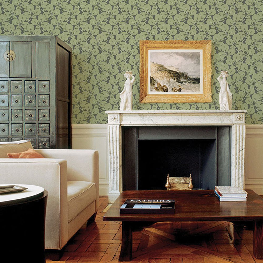 Robert Wallpaper - Green - A Street Prints - FD26109 - Premier Wallcovering