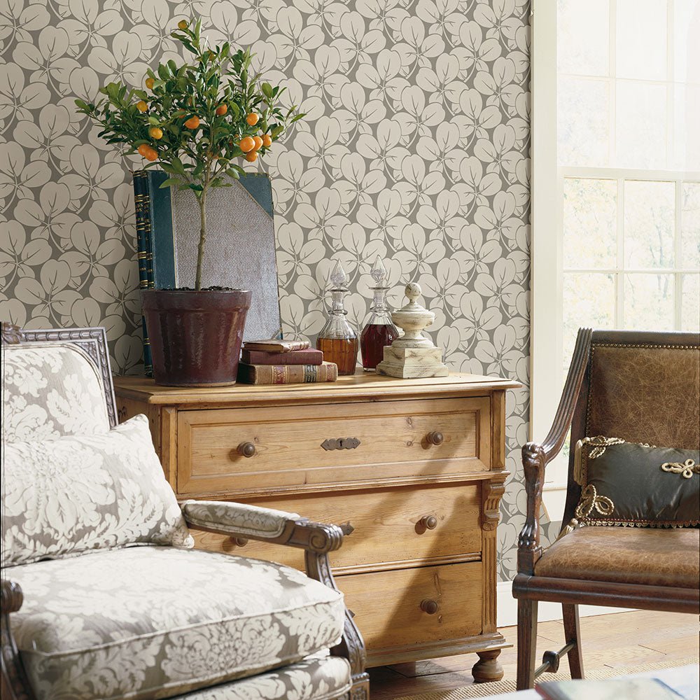 Robert Wallpaper - Taupe - A Street Prints - FD26106 - Premier Wallcovering
