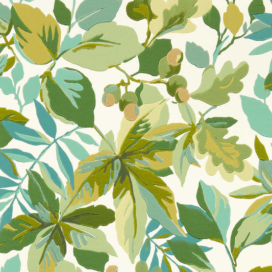Robin's Wood Wallpaper - Botanical Green - DABW217223 - Sanderson - Premier Wallcovering