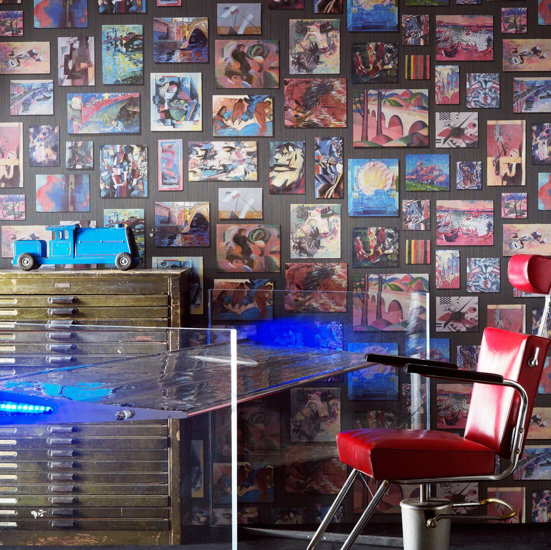 Rockefeller Wallpaper - Multi - Andrew Martin - MUSROMUA - Premier Wallcovering