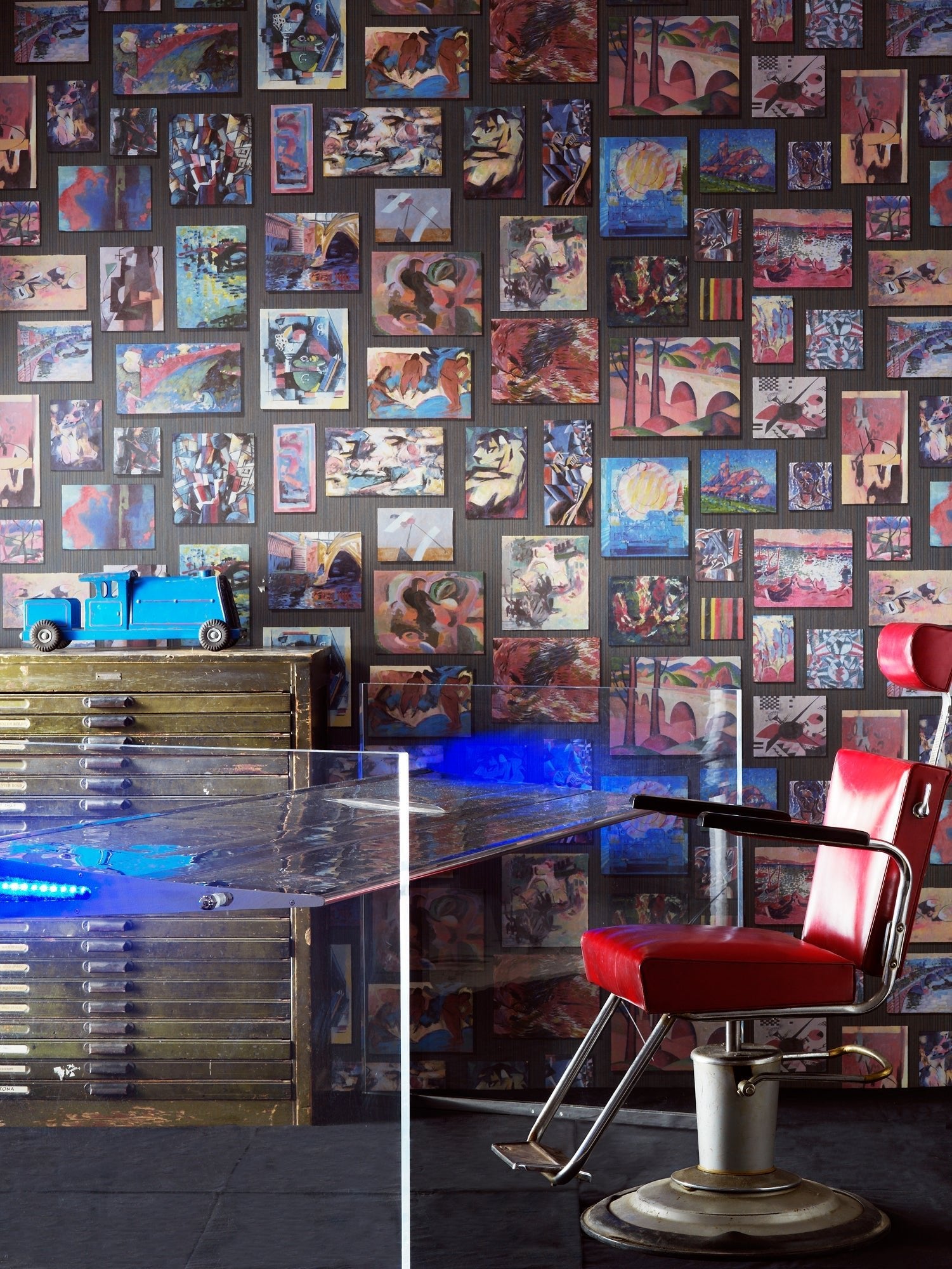 Rockefeller Wallpaper - Multi  - Andrew Martin - MUSROMUA - Premier Wallcovering
