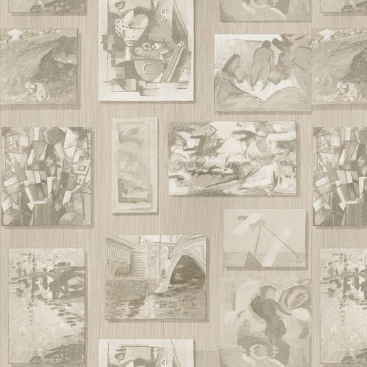 Rockefeller Wallpaper - Coffee  - Andrew Martin - MUSROCOA - Premier Wallcovering