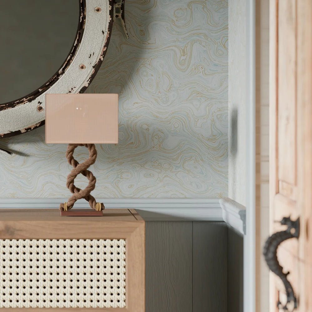 Rockpool Marble Wallpaper - Mineral Mist - LAN100322 - Lucie Annabel - Premier Wallcovering