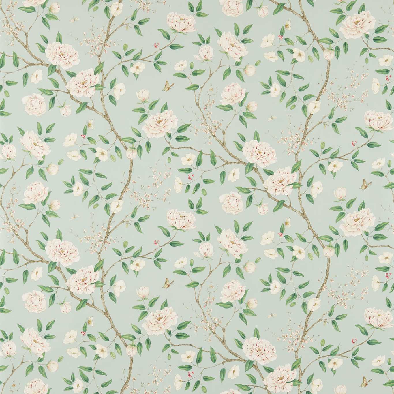 Romeys Garden Wallpaper - Sea Green - ZWOO311336 - Zoffany - Premier Wallcovering