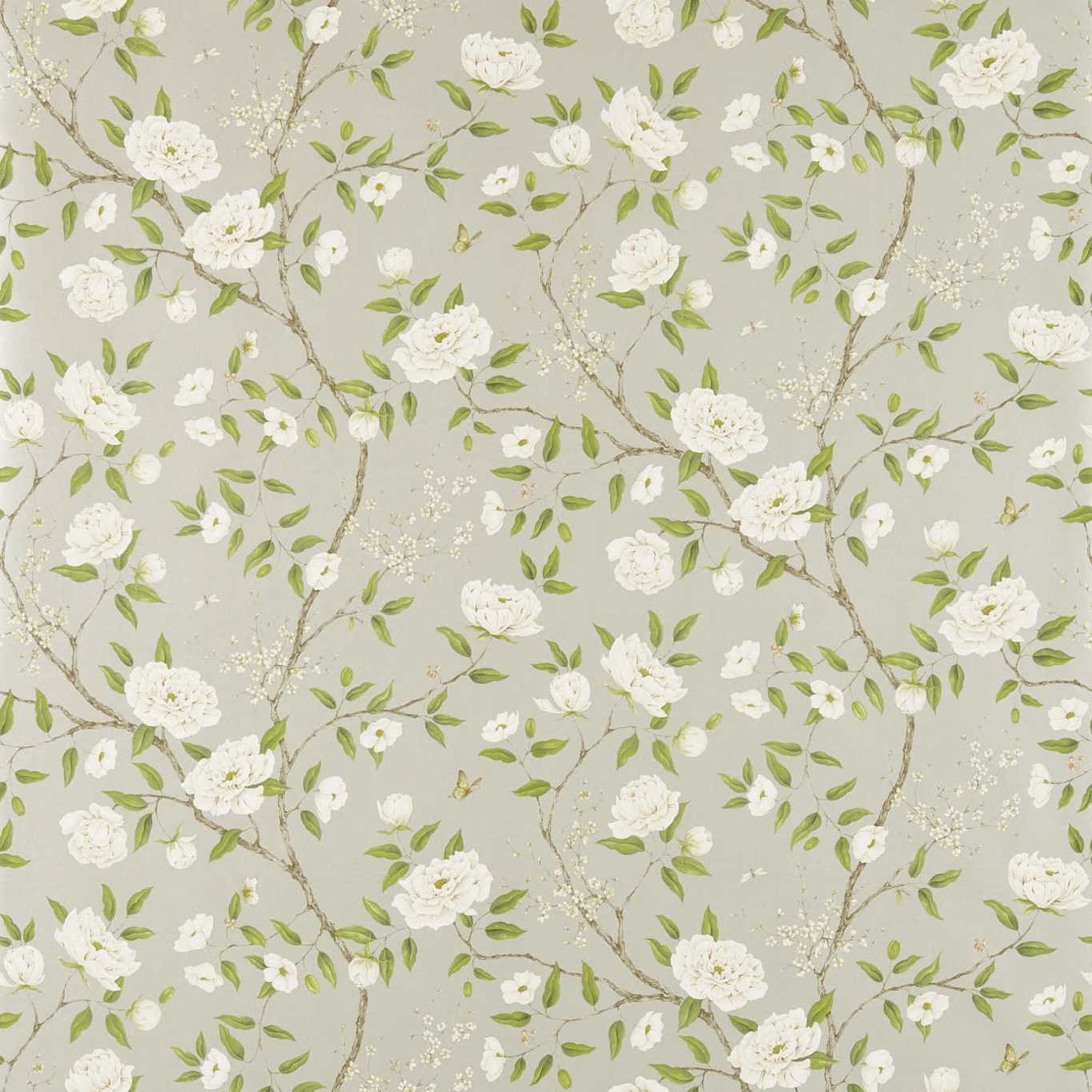 Romeys Garden Wallpaper - Silver - ZWOO311333 - Zoffany - Premier Wallcovering