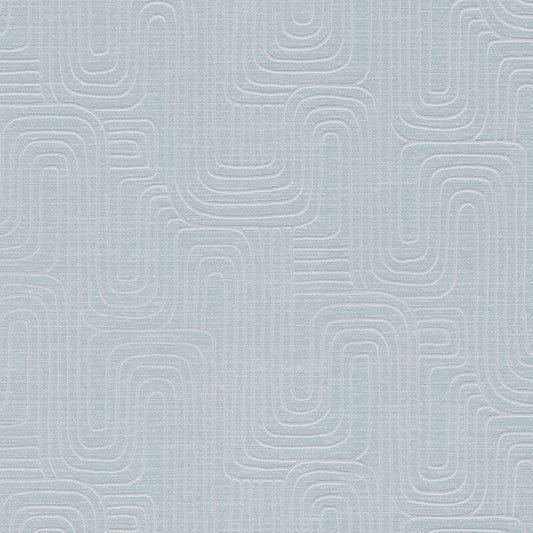 Rondo Curved Lines Metallic Wallpaper - Light Grey - Erismann - 10461 - 35 - Premier Wallcovering